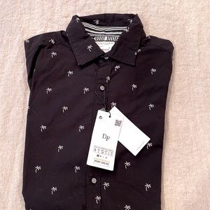 Denim and Flower Ricky Singh Tropical Collection. Black with white palm trees.